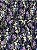Conjunto Ateen Saia Longa e Blusa Seda Lurex Floral Roxo - Imagem 3