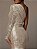 Vestido Midi Bhava Um Ombro Paetês Dourado Claro - Imagem 4