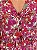 Vestido Adriana Degreas Curto Manga Média Viscose Floral Rosa - Imagem 2