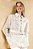 Camisa Ateliê Manga Longa Modelo com Cinto Textura Bege - Imagem 1