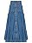Saia Farm Modelo Midi Godê Cintura Marcada Jeans - Imagem 7