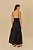 Vestido Farm Modelo Longo Franzido Alcinha Preto Algodão - Imagem 3