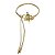 Cinto Taille Brand Cordão de Couro Dourado Flor Orchid - Imagem 1