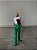 Calça Zara Jeans Wide Leg Verde - Imagem 7