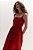 Vestido Andrea Marques Modelo Midi Franzido com Decote Quadrado Vermelho - Imagem 3