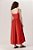Vestido Andrea Marques Modelo Midi Franzido com Decote Quadrado Vermelho - Imagem 4