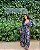 Vestido Longo Farm Azul - Laranja Estampa Abacaxi - Imagem 2