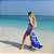 Saia/Saída de Praia Gapaz Estampa Azul e Branco - Imagem 3