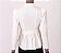 Blusa NV Modelo Camisa Peplum e Manga Princesa Off White - Imagem 2