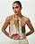 Blusa Shoulder Estampa Aquarela Modelo reta Geométrico - Imagem 1