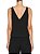 Blusa Mixed Modelo Regata Preta Gola V Crepe - Imagem 2