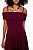 Vestido Cris Barros Modelo Iracema Ombro a Ombro Vinho - Imagem 3