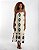 Vestido Bhava Offwhite Um Ombro Estampa Azul Marinho - Imagem 1