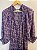 Vestido Ateen Roxo Florido de Seda - Imagem 2