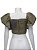 Cropped Andréa Bogosian Verde Militar Modelo Bruce Couture - Imagem 2