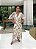 Vestido Mixed Branco Estampa Folhas Coloridas - Imagem 5