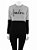 Conjunto Mixed Saia + Blusa Preto e Branco com Listras - Imagem 1