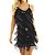 Vestido Bhava Preto Franjas e Paetês - Imagem 1