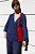 Blusa Zara Azul Marinho Modelo Cruzado Linho - Imagem 1