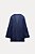 Blusa Zara Azul Marinho Modelo Cruzado Linho - Imagem 4