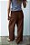 Calça Zara Marrom de Linho Modelo Pareô - Imagem 3