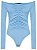 Body Animale Azul Claro Manga longa com Drapeado - Imagem 6