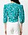 Blusa Adriana Degreas Azul - Branca - Estampada Mangas Bufantes - Imagem 3