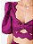 Cropped Adriana Degreas Rosa - Roxa - Fúcsia Manga Bufante - Imagem 3