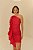 Vestido Curto Farm Vermelho Um Ombro Só - Imagem 1