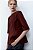 Blusa Zara Vinho Acinturada Evasê - Imagem 2