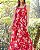 Vestido Cantão Vermelho Estampado Floral - Imagem 2