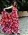 Vestido Cantão Vermelho Estampado Floral - Imagem 3