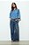 Camisa Zara Azul Listrada Modelo Cropped - Imagem 3
