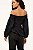 Blusa Cris Barros Preta Modelo Adele - Imagem 2