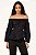 Blusa Cris Barros Preta Modelo Adele - Imagem 1