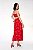 Top Cris Barros Vermelho Floral Modelo Yvanna - Imagem 2