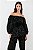 Blusa Cris Barros Preta Modelo Vivian - Imagem 3