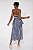 Vestido Midi Cris Barros Azul Listrado Modelo Justine - Imagem 2