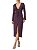 Vestido Longo Animale Roxo e Marrom Estampado - Imagem 4