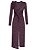 Vestido Longo Animale Roxo e Marrom Estampado - Imagem 9