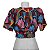 Blusa Cris Barros Preta Estampada Bordada - Imagem 2