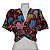 Blusa Cris Barros Preta Estampada Bordada - Imagem 1