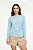 Blusa Animale Azul Manga Longa Modelo Georgette - Imagem 1