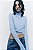 Blusa Zara Azul Em Lã Com Bordados - Imagem 2