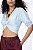 Cropped Cris Barros Azul Claro Modelo Giorgiana - Imagem 2