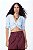 Cropped Cris Barros Azul Claro Modelo Giorgiana - Imagem 1