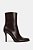 Bota Zara Vinho Cano Médio Salto 9cm - Imagem 2