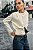 Blusa Zara Bege Modelo Suéter Com Ombreiras - Imagem 1