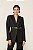 Blazer Animale Preto Em Linho - Imagem 1