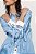 Camisa Zara Azul E Branco Com Laços No Punho - Imagem 6